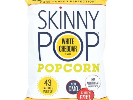 Skinnypop Popcorn Skinny Pop - White Cheddar - Case Of 12 - 4.4 Oz. Supply