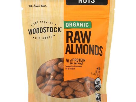 Woodstock Organic Raw Almonds - Case Of 8 - 7.5 Oz Online