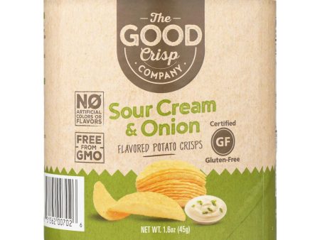 The Good Crisp Company Potato Crisps - Sour Cream And Onion - Case Of 12 - 1.6 Oz Cheap