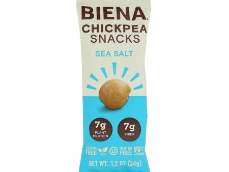 Biena Chickpea Snacks - Sea Salt - Case Of 10 - 1.2 Oz. Supply