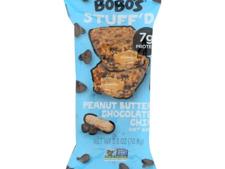 Bobo s Oat Bars - Oat Bar - Peanut Butter Filled Chocolate Chip - Case Of 12 - 2.5 Oz Supply