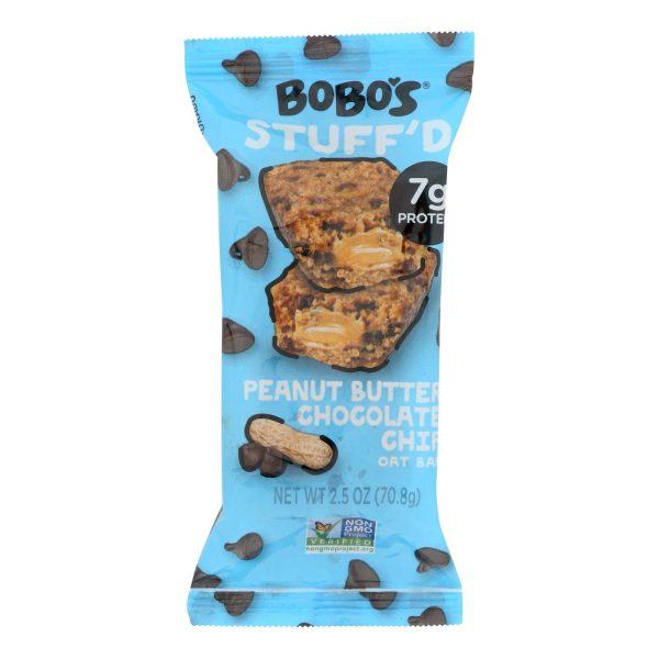 Bobo s Oat Bars - Oat Bar - Peanut Butter Filled Chocolate Chip - Case Of 12 - 2.5 Oz Supply