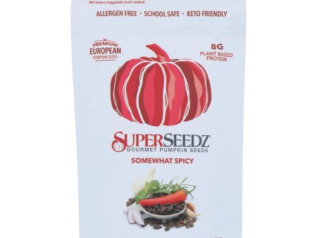 Superseedz Gourmet Pumpkin Seeds - Somewhat Spicy - Case Of 6 - 5 Oz. For Discount