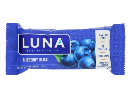 Clif Bar Luna Bar - Organic Blueberry Bliss - Case Of 15 - 1.69 Oz Sale