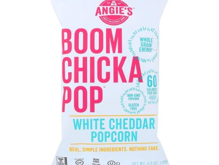 Angie s Kettle Corn Boom Chicka Pop White Cheddar Popcorn - Case Of 12 - 4.5 Oz. Online Sale