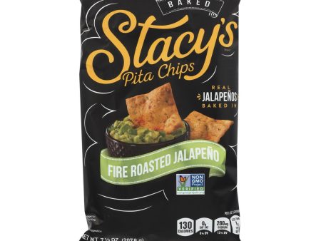 Stacy s Pita Chips Fire Roasted Jalapeno Pita Chips - Roasted Jalapeno - Case Of 12 - 7.33 Oz. For Discount