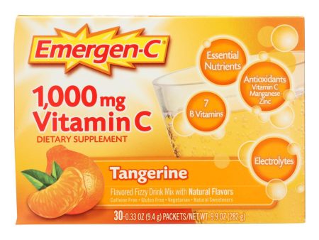 Alacer - Emergen-c Vitamin C Fizzy Drink Mix Tangerine - 1000 Mg - 30 Packets Online Sale