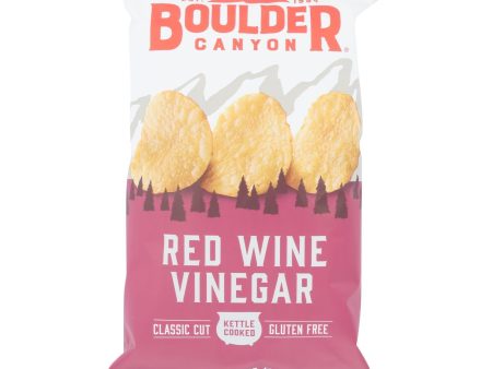 Boulder Canyon - Kettle Chips - Red Wine Vinegar - Case Of 12 - 5 Oz. Online Hot Sale