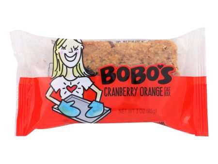 Bobo s Oat Bars - All Natural - Cranberry Orange - 3 Oz Bars - Case Of 12 For Sale