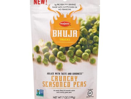 Bhuja Snacks - Crunchy Seasoned Peas - Case Of 6 - 7 Oz. Supply