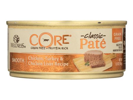 Wellness Pet Products Cat Food - Core Chicken - Turkey And Chicken Liver - Case Of 24 - 5.5 Oz. For Discount