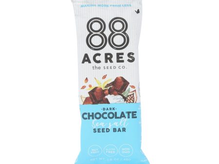 88 Acres - Bars - Chocolate And Sea Salt - Case Of 9 - 1.6 Oz. Supply