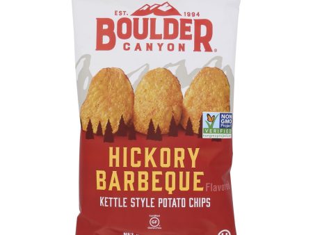 Boulder Canyon - Kettle Chips - Hickory Barbeque - Case Of 12 - 5 Oz. Online Hot Sale