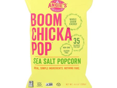 Angie s Kettle Corn Boom Chicka Pop Sea Salt Popcorn - Case Of 12 - 4.8 Oz. Discount