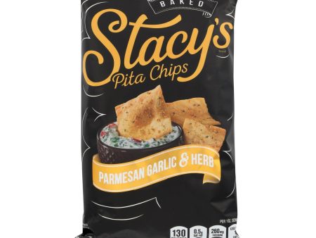 Stacy s Pita Chips Parmesan Garlic And Herb Pita Chips - Parmesan Garlic - Case Of 12 - 7.33 Oz. Online now