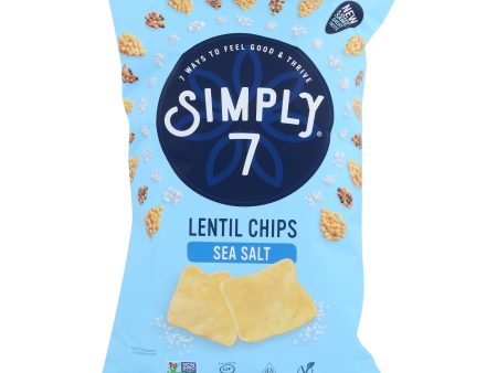 Simply 7 Lentil Chips - Sea Salt - Case Of 12 - 4 Oz. Online