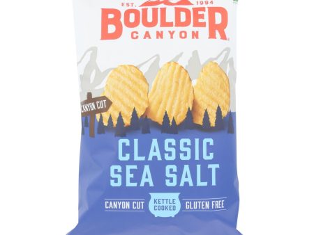 Boulder Canyon - Kettle Cooked Canyon Cut Potato Chips -natural - Case Of 12 - 6.5 Oz Discount