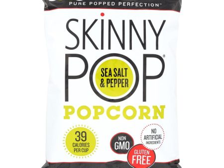 Skinnypop Popcorn Skinny Pop - Sea Salt And Black Pepper - Case Of 12 - 4.4 Oz. Online Hot Sale