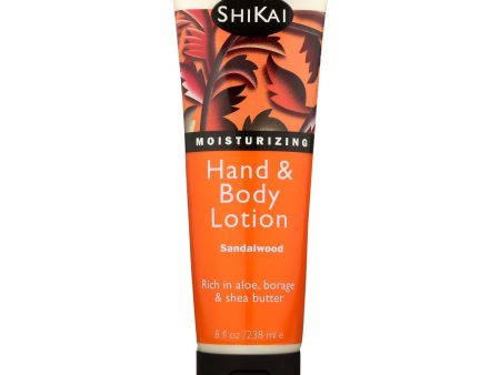 Shikai All Natural Hand And Body Lotion Sandlewood - 8 Fl Oz For Sale