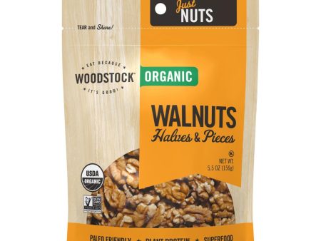 Woodstock Organic Walnuts Halves And Pieces - Case Of 8 - 5.5 Oz Online Hot Sale