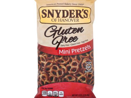 Snyder s Of Hanover Mini Pretzels - Gluten Free - Case Of 12 - 8 Oz. For Discount