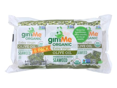 Gimme Seaweed Snacks Seaweed Snack - Organic - Extra Virgin Olive Oil - Case Of 8 - 6 .17 Oz Online