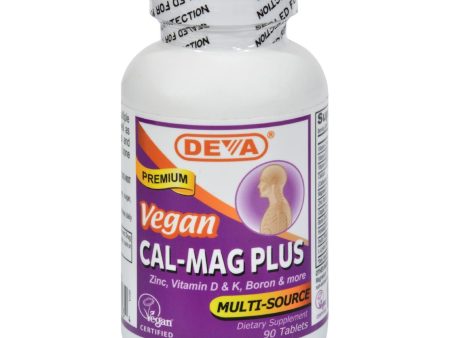 Deva Vegan Vitamins - Cal-mag Plus - 90 Tablets Hot on Sale