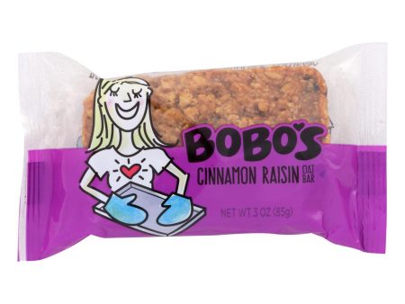 Bobo s Oat Bars - All Natural - Cinnamon Raisin - 3 Oz Bars - Case Of 12 Online