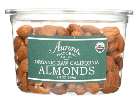 Aurora Natural Products - Organic Raw California Almonds - Case Of 12 - 9.5 Oz. For Discount